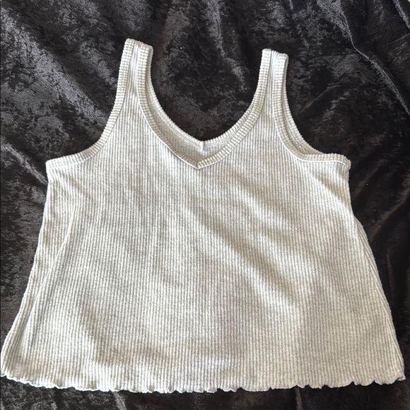 Gray Ribbed Tank Top - Picture 2 of 2